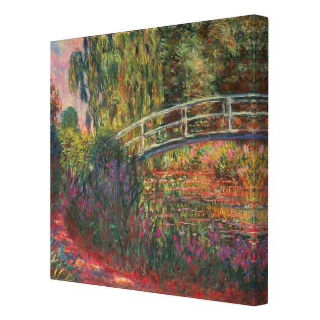 Telas decorativas flores Claude Monet - Japanese Bridge In The Garden Of Giverny