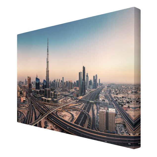 Telas decorativas cidades e paisagens urbanas Abendstimmung in Dubai