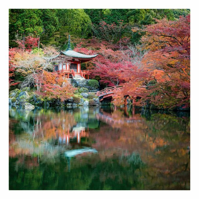 Telas decorativas paisagens Daigo Ji Temple In The Fall