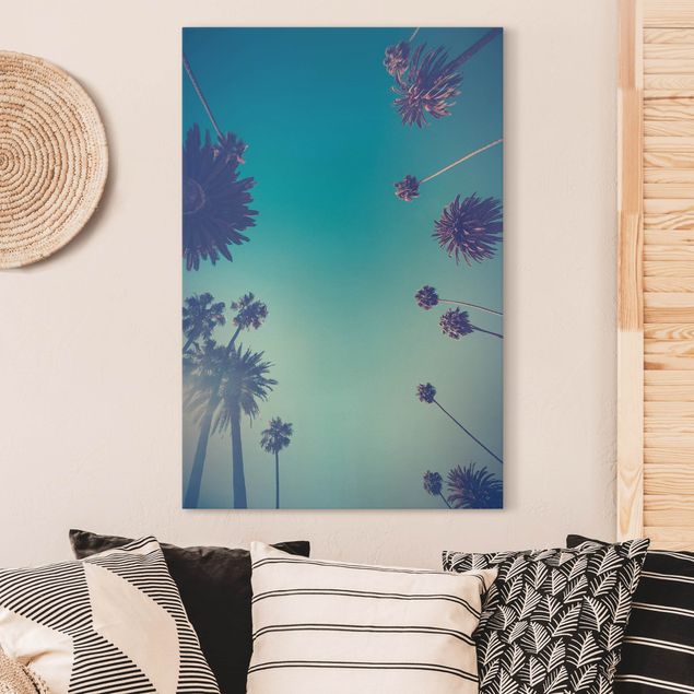 decoraçao para parede de cozinha Tropical Plants Palm Trees And Sky II