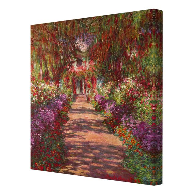 Telas decorativas flores Claude Monet - Pathway In Monet's Garden At Giverny