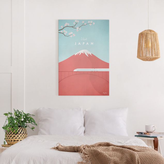 Telas decorativas montanhas Travel Poster - Japan