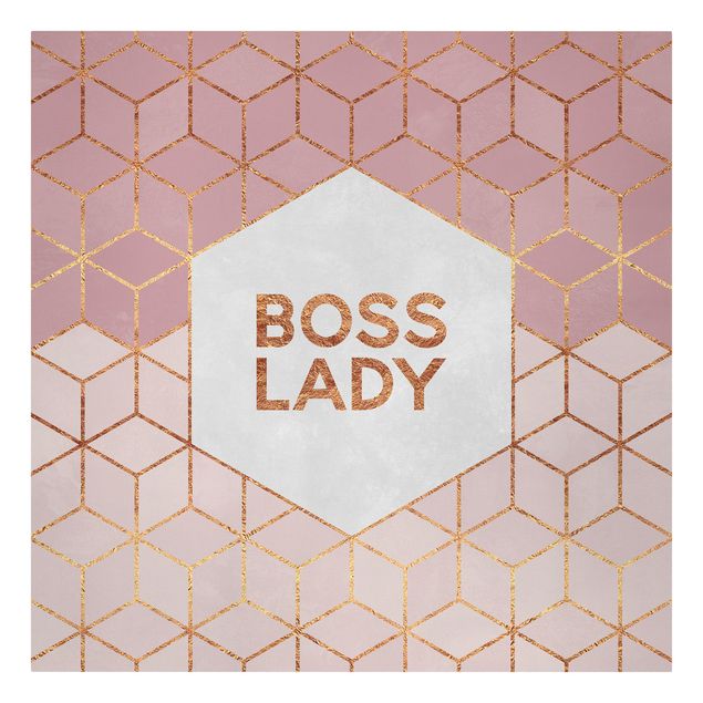 Telas decorativas padrões Boss Lady Hexagons Pink