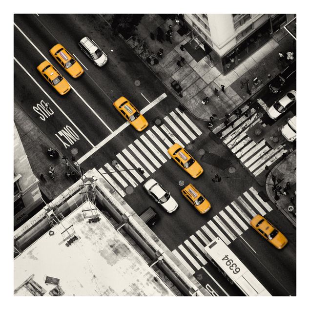 Telas decorativas cidades e paisagens urbanas New York City Cabs