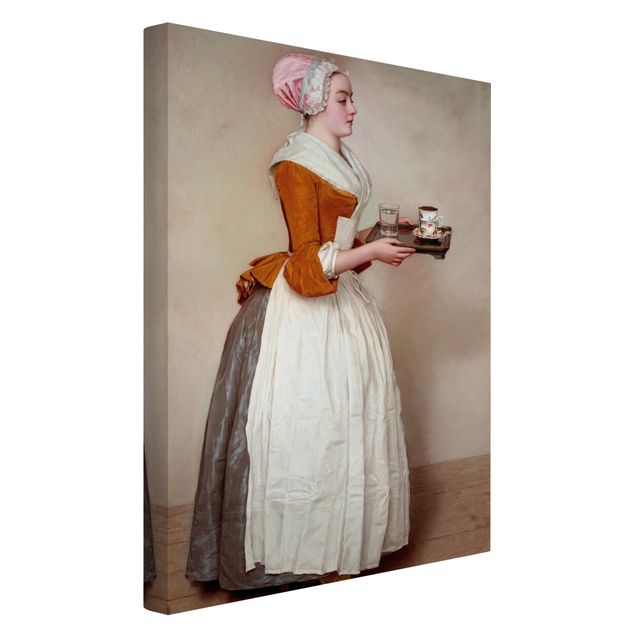 Telas decorativas réplicas de quadros famosos Jean Etienne Liotard - The Chocolate Girl