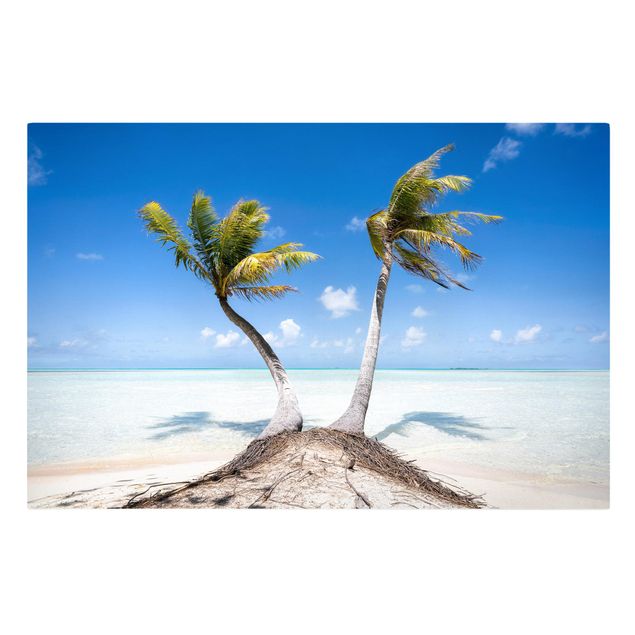 quadro de praia Beneath Palm Trees