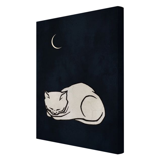 Quadros famosos Sleeping Cat Illustration