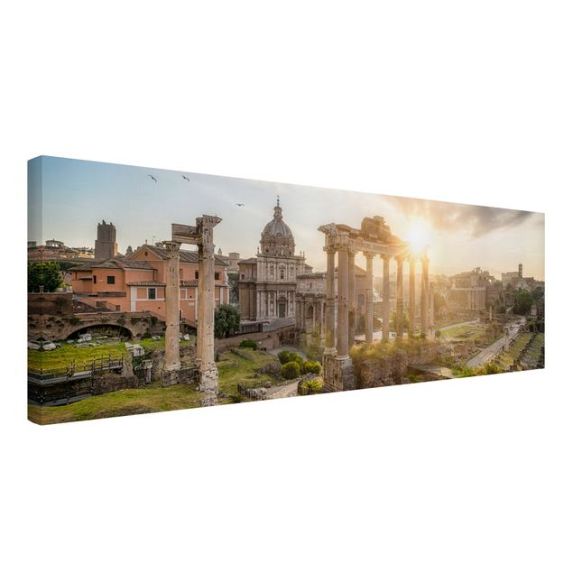 Telas decorativas cidades e paisagens urbanas Forum Romanum At Sunrise