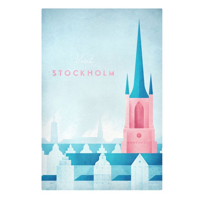 quadro azul Travel Poster - Stockholm