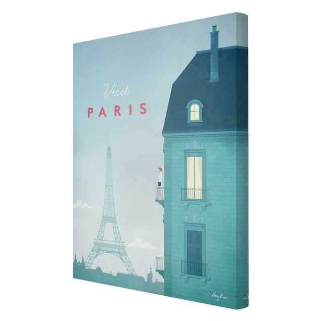 Telas decorativas réplicas de quadros famosos Travel Poster - Paris