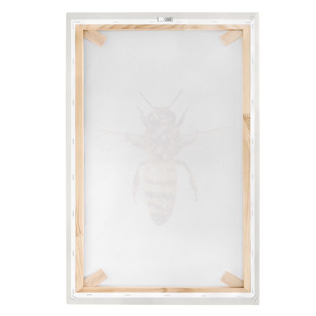 quadros em tela Bee With Glitter