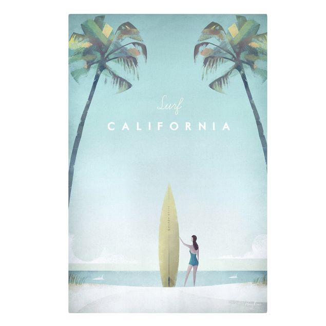 quadros sobre o mar Travel Poster - California