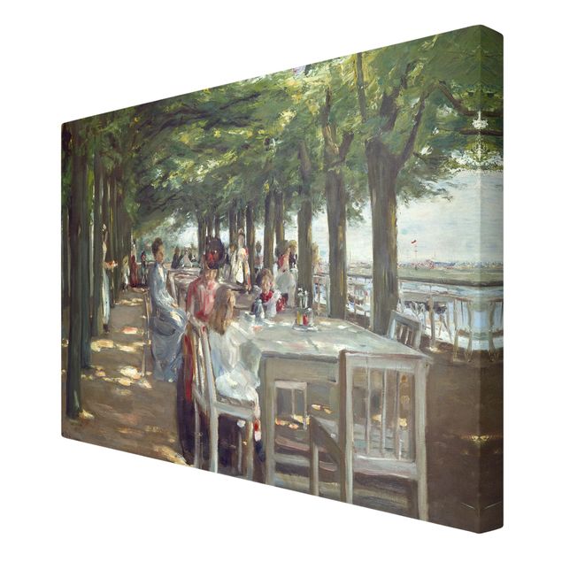 Telas decorativas réplicas de quadros famosos Max Liebermann - The Restaurant Terrace Jacob