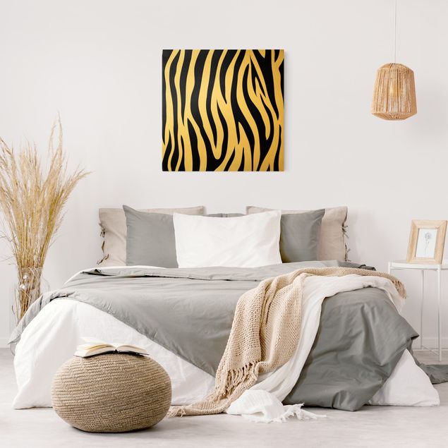 quadros modernos para quarto de casal Zebra Print