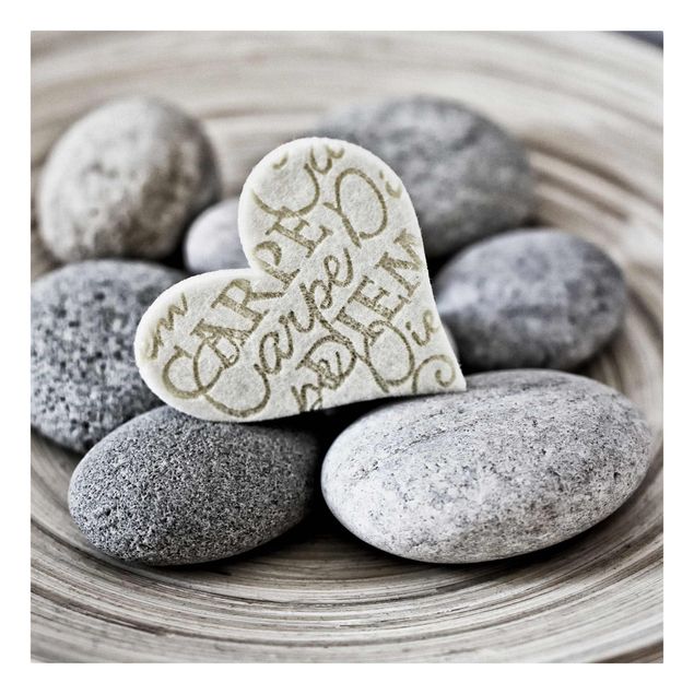 Quadros românticos Carpe Diem Heart With Stones