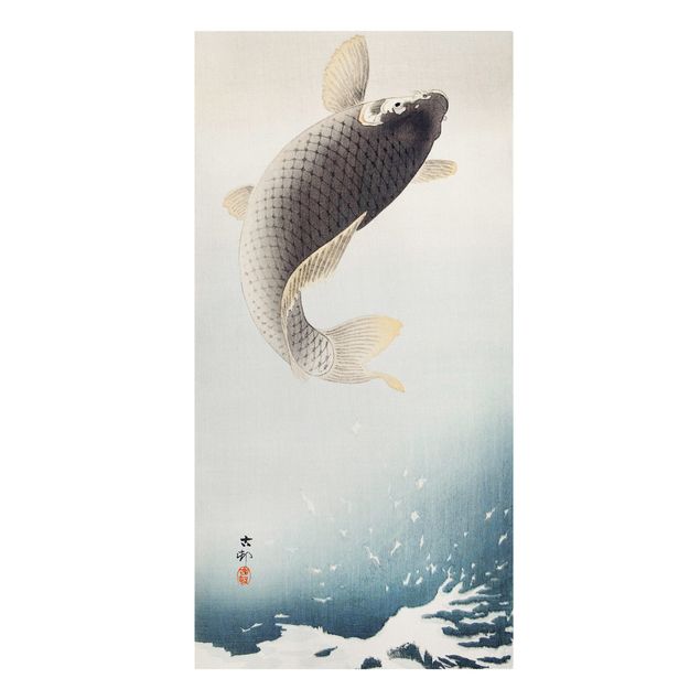 Telas decorativas animais Vintage Illustration Asian Fish II