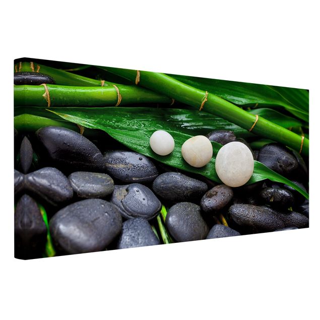 Quadros bambu Green Bamboo With Zen Stones