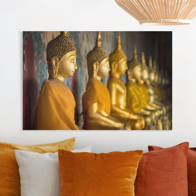 Quadros Ásia Golden Buddha Statue