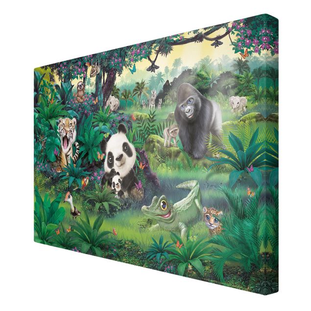 Quadros pandas Jungle With Animals