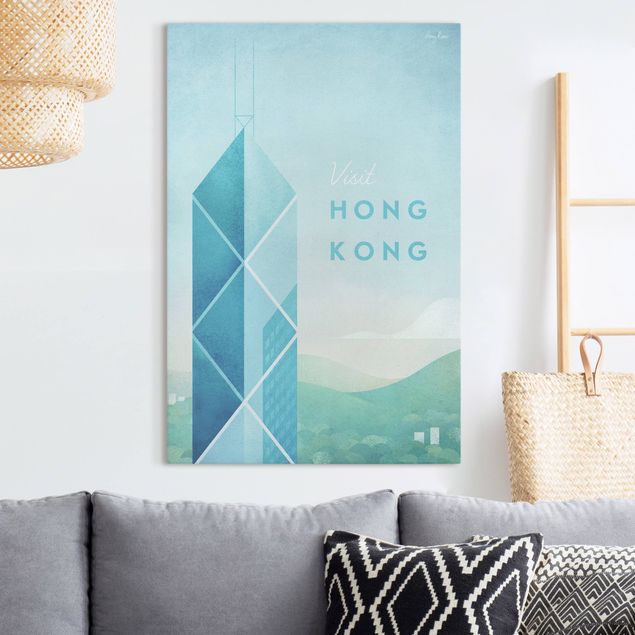 Quadros Ásia Travel Poster - Hong Kong