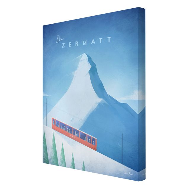 Telas decorativas cidades e paisagens urbanas Travel Poster - Zermatt