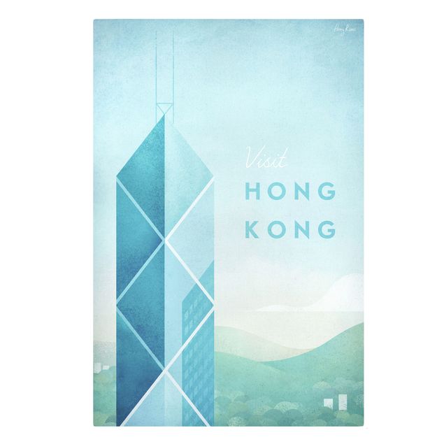 Telas decorativas cidades e paisagens urbanas Travel Poster - Hong Kong