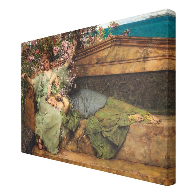quadros de flores Sir Lawrence Alma-Tadema - The Rose Garden
