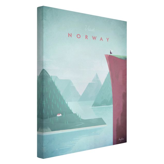 quadro com paisagens Travel Poster - Norway