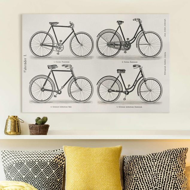decoraçoes cozinha Vintage Poster Bicycles
