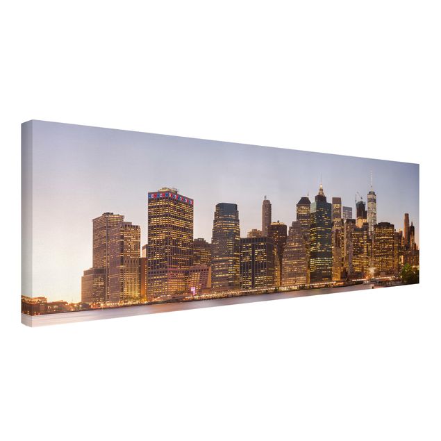 Telas decorativas cidades e paisagens urbanas View Of Manhattan Skyline