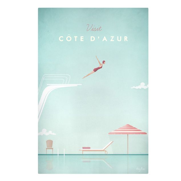 Telas decorativas cidades e paisagens urbanas Travel Poster - Côte D'Azur