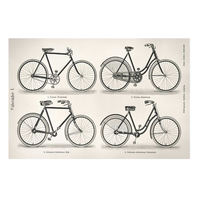 Quadros decorativos Vintage Poster Bicycles