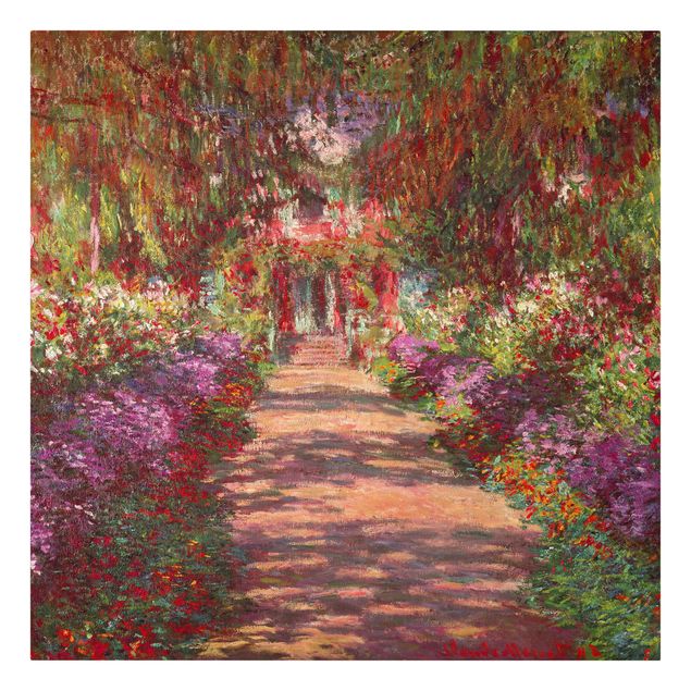 quadros de paisagens Claude Monet - Pathway In Monet's Garden At Giverny