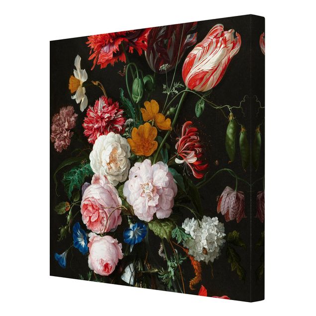 Quadros multicoloridos Jan Davidsz De Heem - Still Life With Flowers In A Glass Vase
