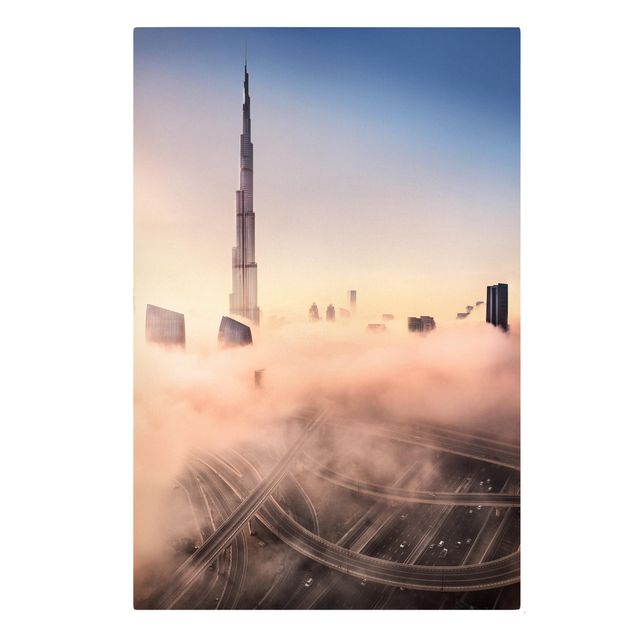 Telas decorativas cidades e paisagens urbanas Heavenly Dubai Skyline