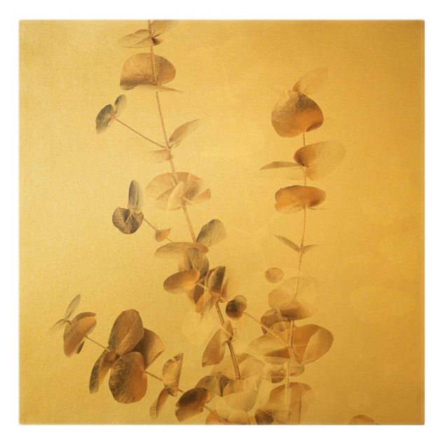 Quadros decorativos Golden Eucalyptus With White