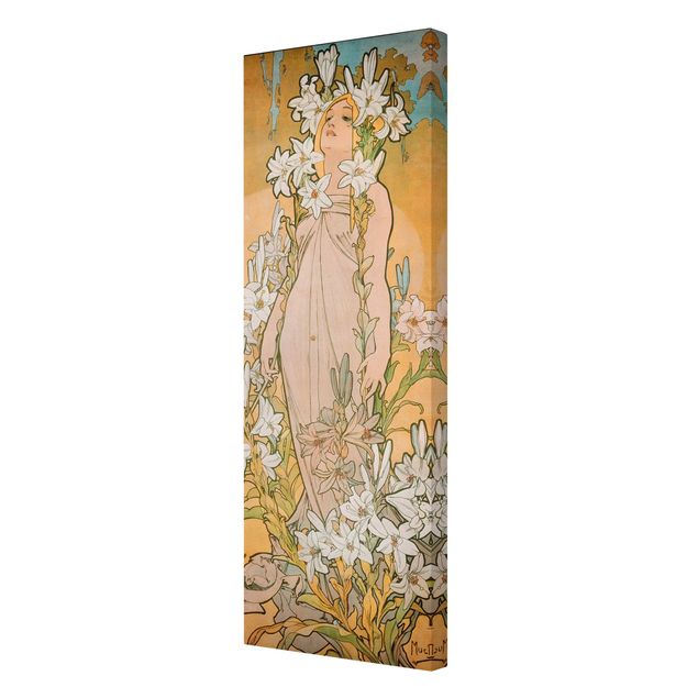 quadros flores Alfons Mucha - The Lily