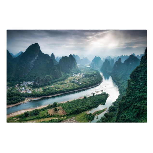 quadro com paisagens View Of Li River And Valley