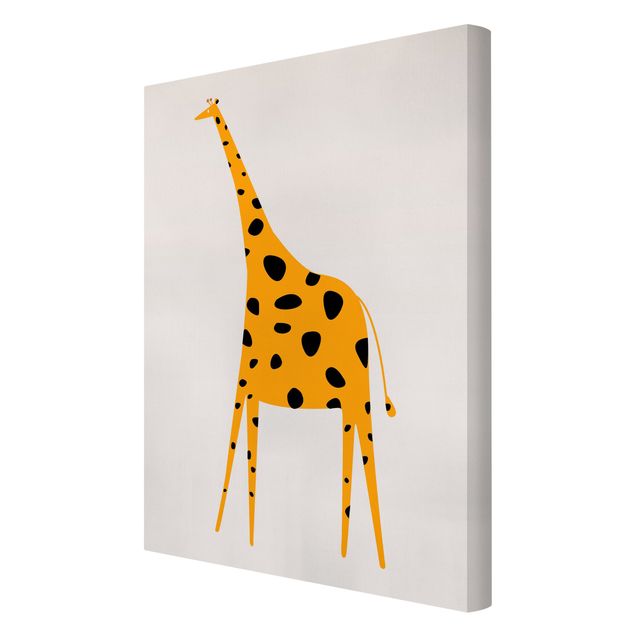 Telas decorativas animais Yellow Giraffe