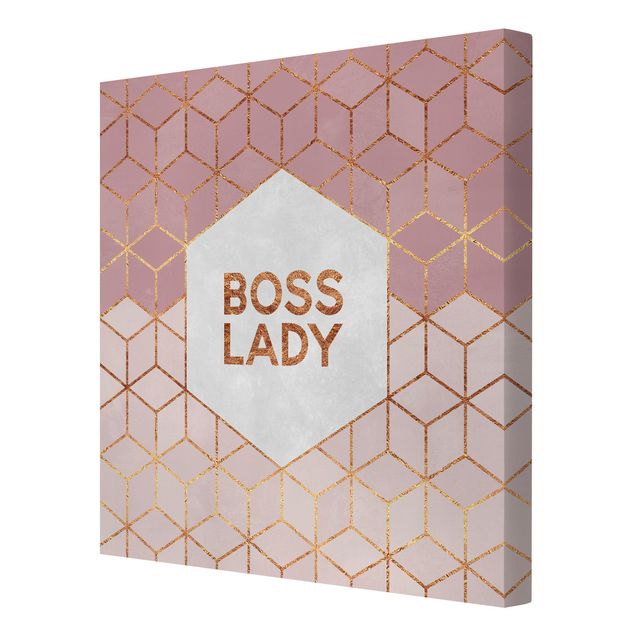 Quadros rosas Boss Lady Hexagons Pink