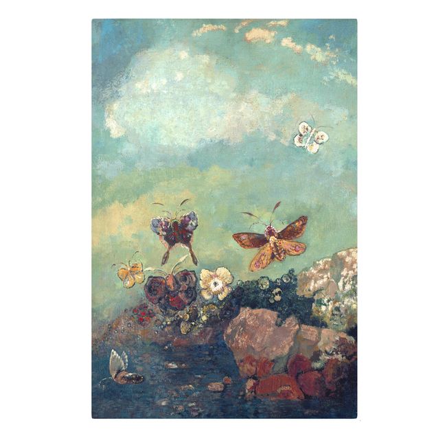 Telas decorativas réplicas de quadros famosos Odilon Redon - Butterflies