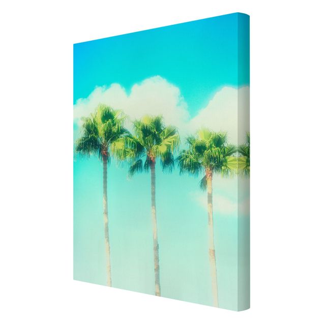 quadro azul Palm Trees Against Blue Sky