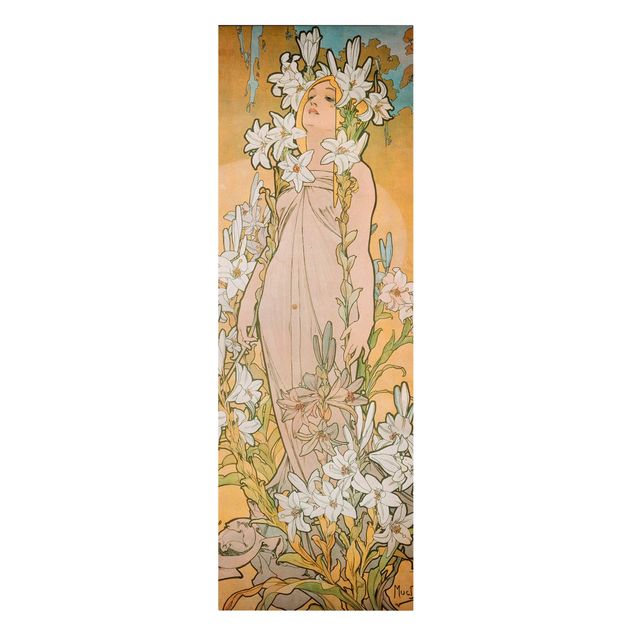 Quadros florais Alfons Mucha - The Lily