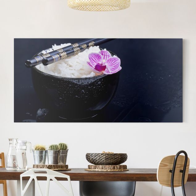 Quadros orquídeas Rice Bowl With Orchid