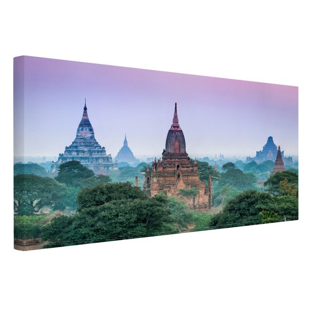 Telas decorativas pôr-do-sol Temple Grounds In Bagan