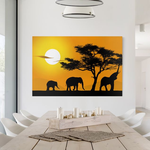 decoraçao para parede de cozinha African Elephant Walk