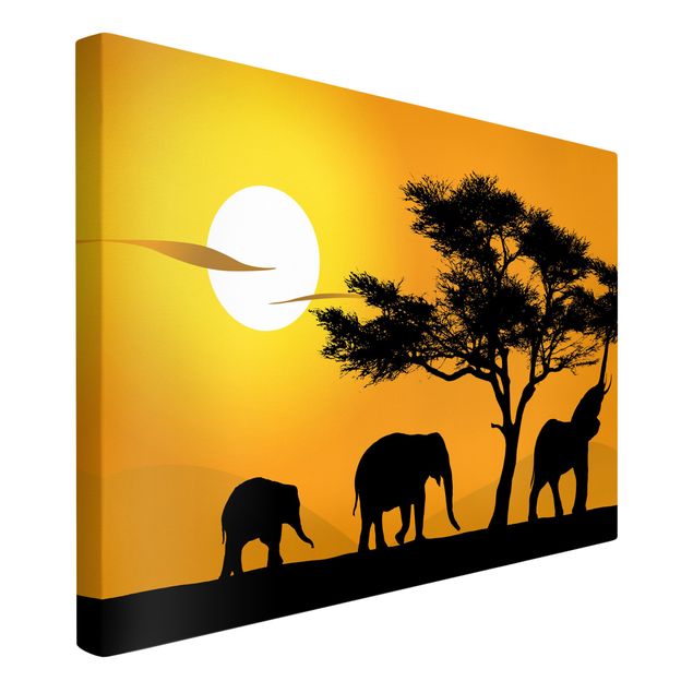 Telas decorativas África African Elephant Walk