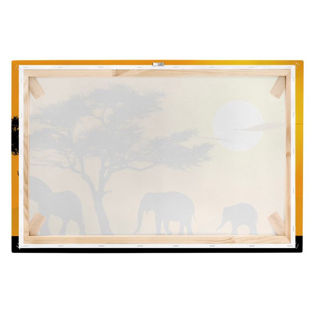 Telas decorativas paisagens African Elephant Walk