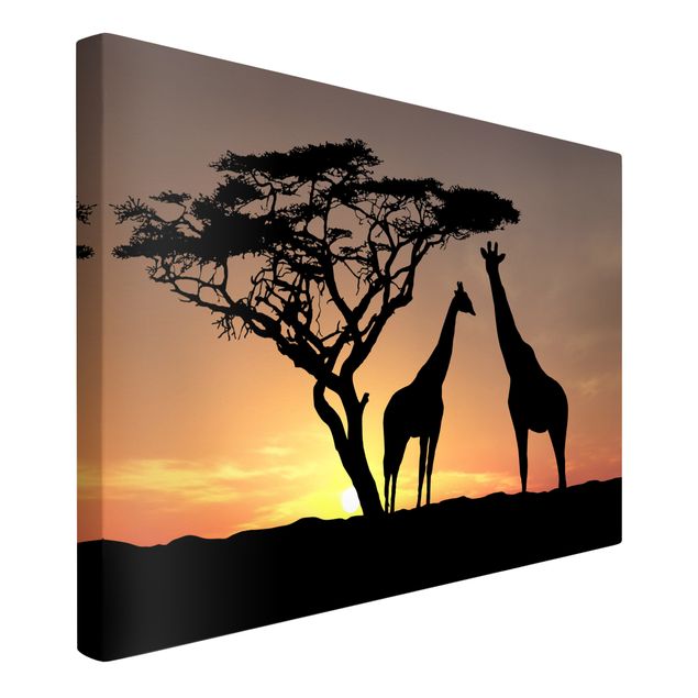 Telas decorativas girafas African Sunset