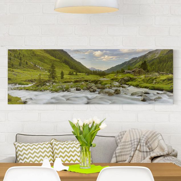 decoraçao para parede de cozinha Alpine meadow Tirol